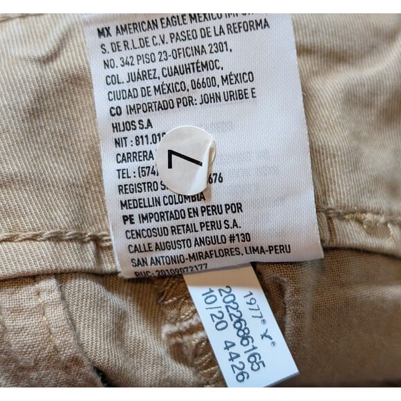NWOT American Eagle Size 28x29 Khaki Pants Skinny Chino Flex Preppy Workwear * - Picture 10 of 12